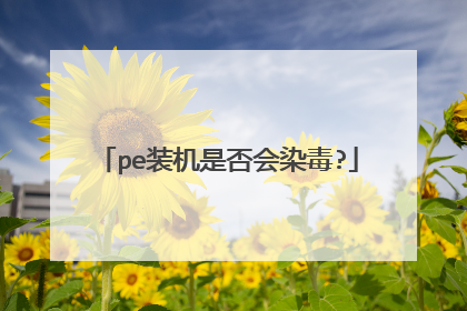 pe装机是否会染毒?