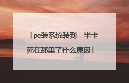 pe装系统装到一半卡死在那里了什么原因