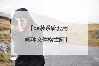 pe装系统要用哪种文件格式阿