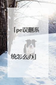 pe误删系统怎么办
