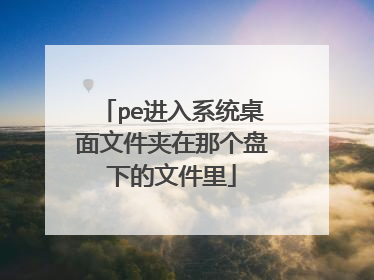 pe进入系统桌面文件夹在那个盘下的文件里