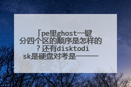 pe里ghost一键分四个区的顺序是怎样的?还有disktodisk是硬盘对考是一一一那么做备份的