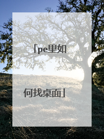 pe里如何找桌面