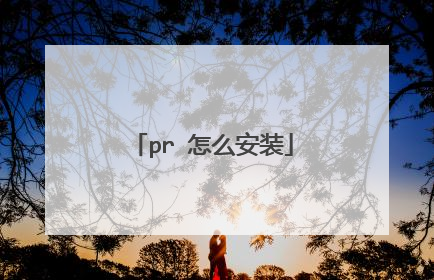 pr 怎么安装