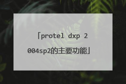 protel dxp 2004sp2的主要功能