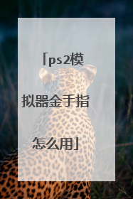 ps2模拟器金手指怎么用