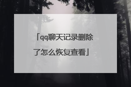 qq聊天记录删除了怎么恢复查看