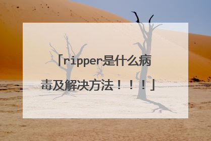 ripper是什么病毒及解决方法!!!