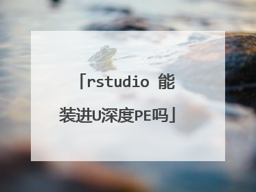 rstudio 能装进U深度PE吗