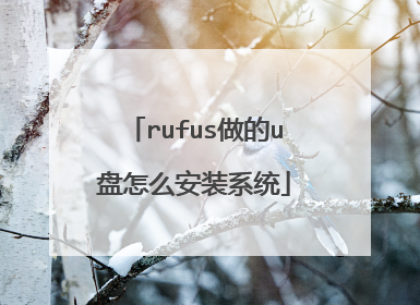rufus做的u盘怎么安装系统