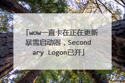 wow一直卡在正在更新暴雪启动器,Secondary Logon已开