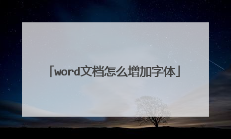 word文档怎么增加字体