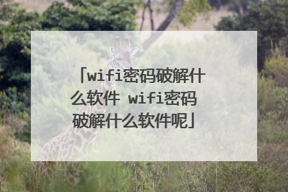 wifi密码破解什么软件 wifi密码破解什么软件呢