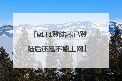 wifi登陆器已登陆后还是不能上网