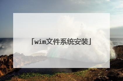 wim文件系统安装