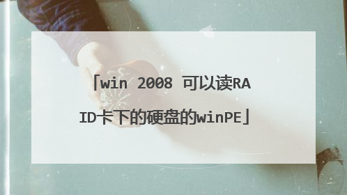 win 2008 可以读RAID卡下的硬盘的winPE