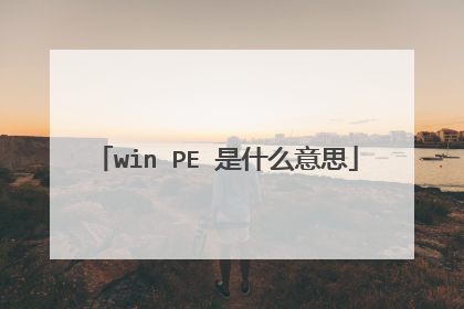 win PE 是什么意思