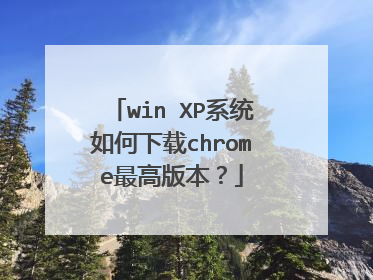 win XP系统如何下载chrome最高版本?