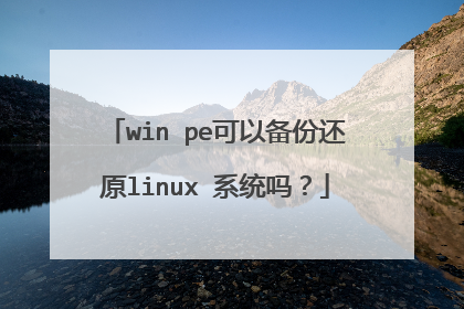 win pe可以备份还原linux 系统吗?