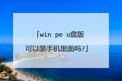 win pe u盘版可以装手机里面吗?