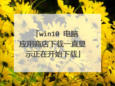win10 电脑应用商店下载一直显示正在开始下载