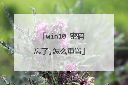 win10 密码忘了,怎么重置