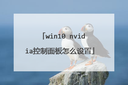 win10 nvidia控制面板怎么设置