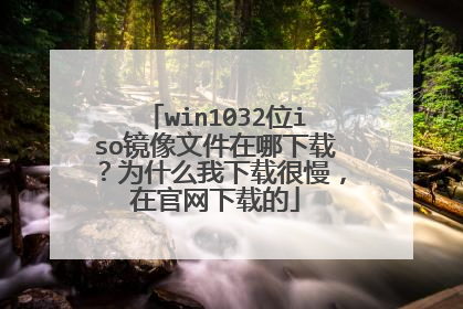 win1032位iso镜像文件在哪下载？为什么我下载很慢，在官网下载的
