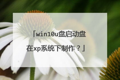 win10u盘启动盘在xp系统下制作？