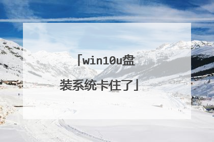 win10u盘装系统卡住了