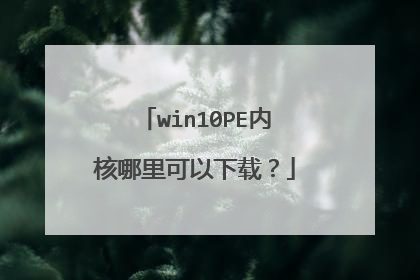 win10PE内核哪里可以下载?