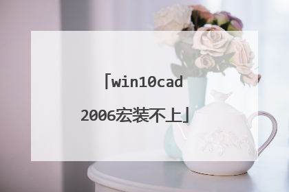 win10cad2006宏装不上