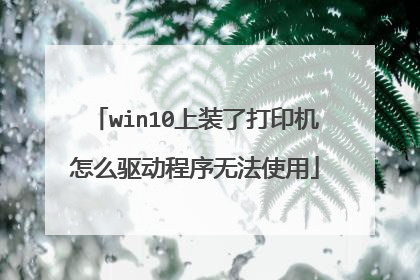 win10上装了打印机怎么驱动程序无法使用