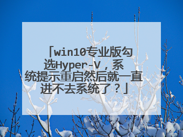 win10专业版勾选Hyper-V,系统提示重启然后就一直进不去系统了?