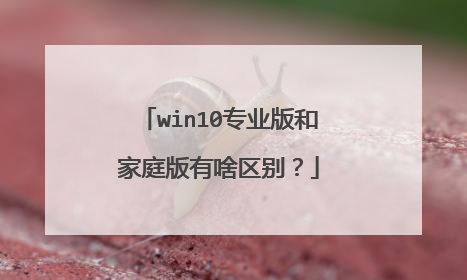 win10专业版和家庭版有啥区别?