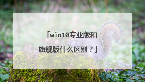win10专业版和旗舰版什么区别？
