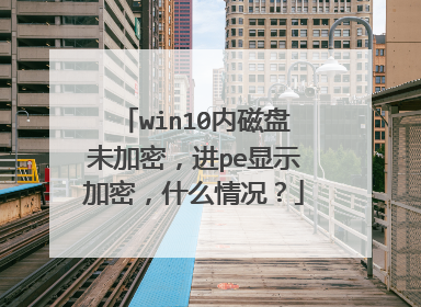 win10内磁盘未加密，进pe显示加密，什么情况？