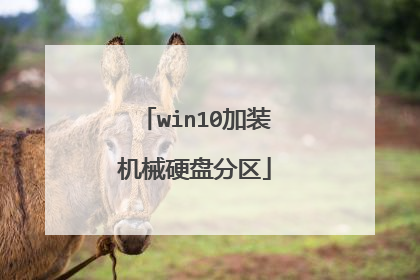 win10加装机械硬盘分区