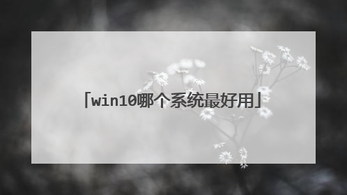 win10哪个系统最好用