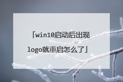 win10启动后出现logo就重启怎么了