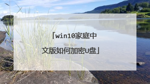 win10家庭中文版如何加密U盘