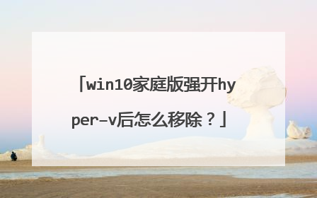 win10家庭版强开hyper–v后怎么移除?
