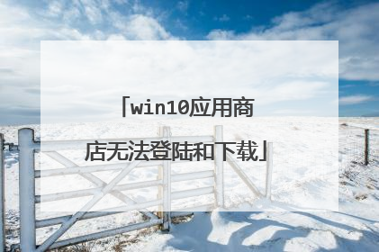 win10应用商店无法登陆和下载