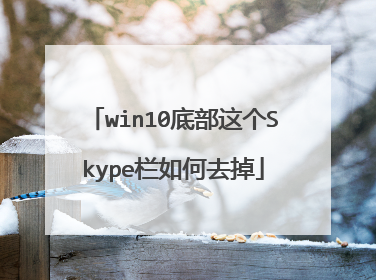 win10底部这个Skype栏如何去掉