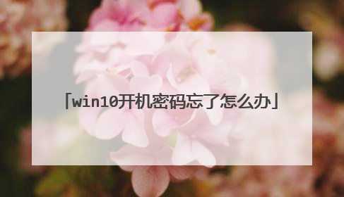 win10开机密码忘了怎么办