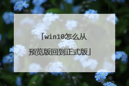 win10怎么从预览版回到正式版