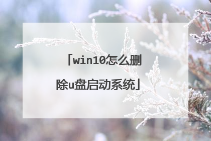 win10怎么删除u盘启动系统