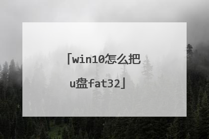 win10怎么把u盘fat32