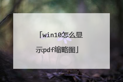 win10怎么显示pdf缩略图