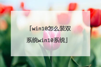 win10怎么装双系统win10系统